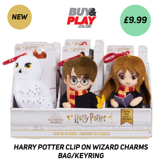 HARRY POTTER CLIP ON WIZARD CHARMS BAG KEYRING PLUSH TOY