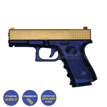 Gold G15 Metal BB Hand Gun Glock 19 Pistol Gold G15 Metal BB Hand Gun Glock 19 Pistol