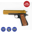Gold Galaxy G13 1911 Metal Spring Pistol Large BB Hand Gun