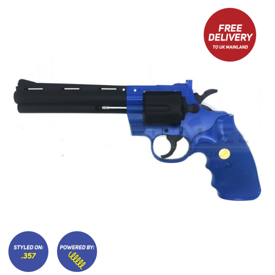 Galaxy .357 Spring Revolver BB Gun G36 Blue - Click Image to Close