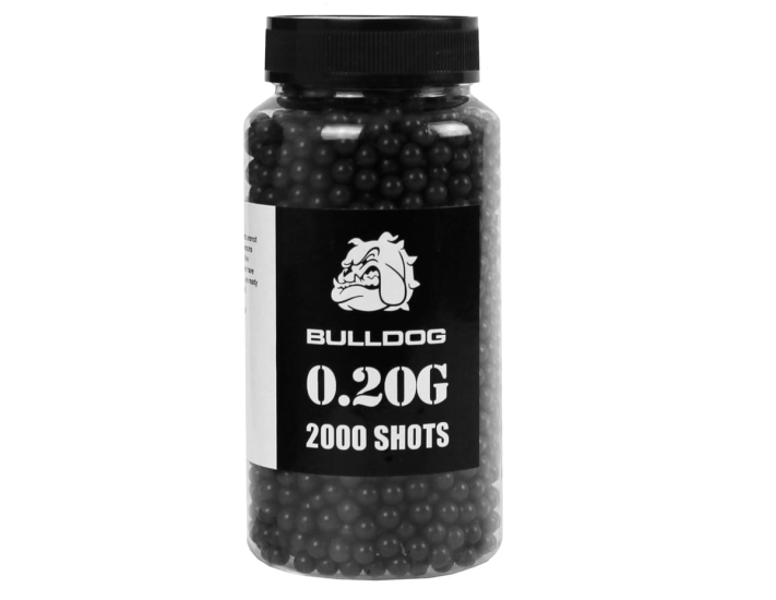 Bulldog 2000 0.20g Impact High Grade BB Pellets - Black - Click Image to Close