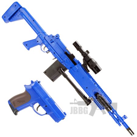 P1160 AIRSOFT SPRING RIFLE AND PISTOL SET BB GUN