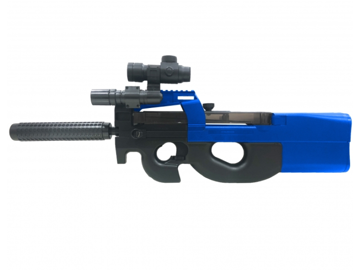 WELL D90H P90 AEG Electric Rifle Airsoft Gun + Target - Click Image to Close