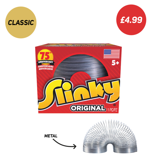 ORIGINAL CLASSIC SLINKY METAL WALKING SPRING TOY - Click Image to Close