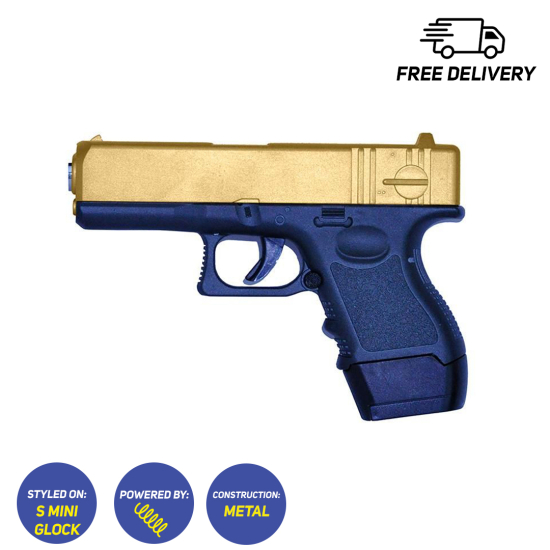 GOLD Galaxy G16 Metal BB Gun Spring Pistol S Mini Glock - Click Image to Close