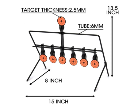 Arms Rotating Spinner Self-Resetting Metal Shooting Target