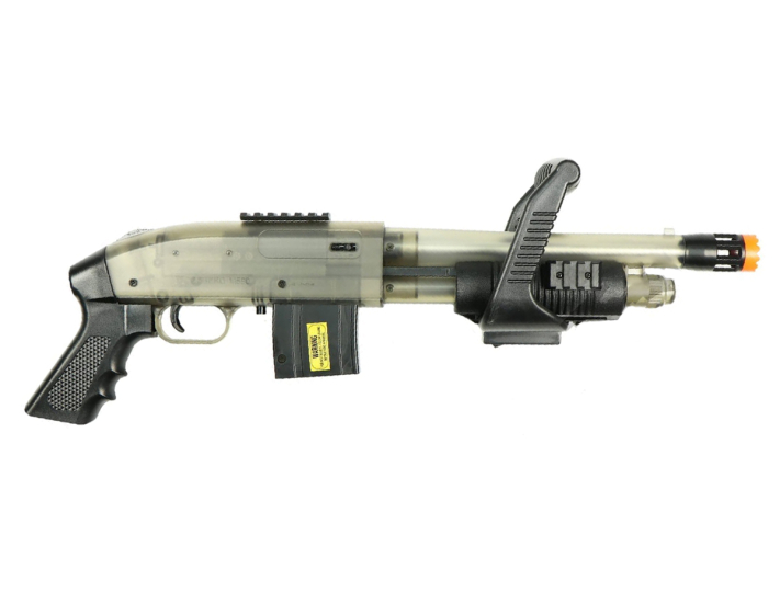 Mossberg Chainsaw Airsoft BB Shotgun - Clear - Click Image to Close
