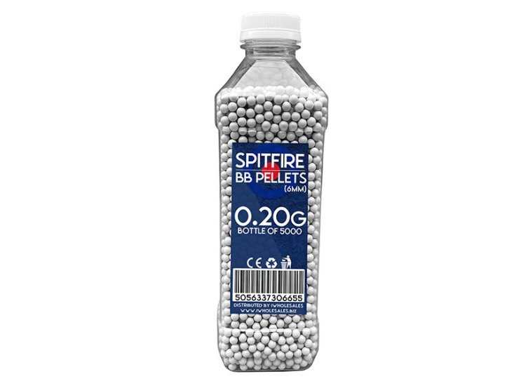 Spitfire 5000 0.20g BB Pellets White 6mm for Airsoft