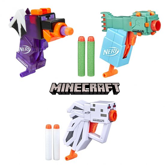 Nerf MINECRAFT MicroShots Blasters Dart Guns - Various
